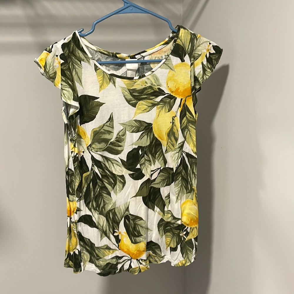 H&M lemon tree short sleeve T-shirt. Size S.